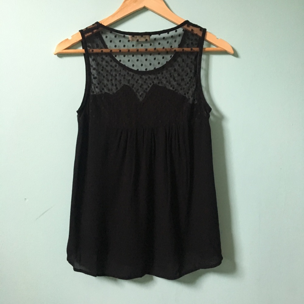 Black Sophie Rue no. 5 baby doll tank